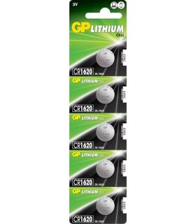 GP Lithium CR1620 Pack de 5 Pilas 3V