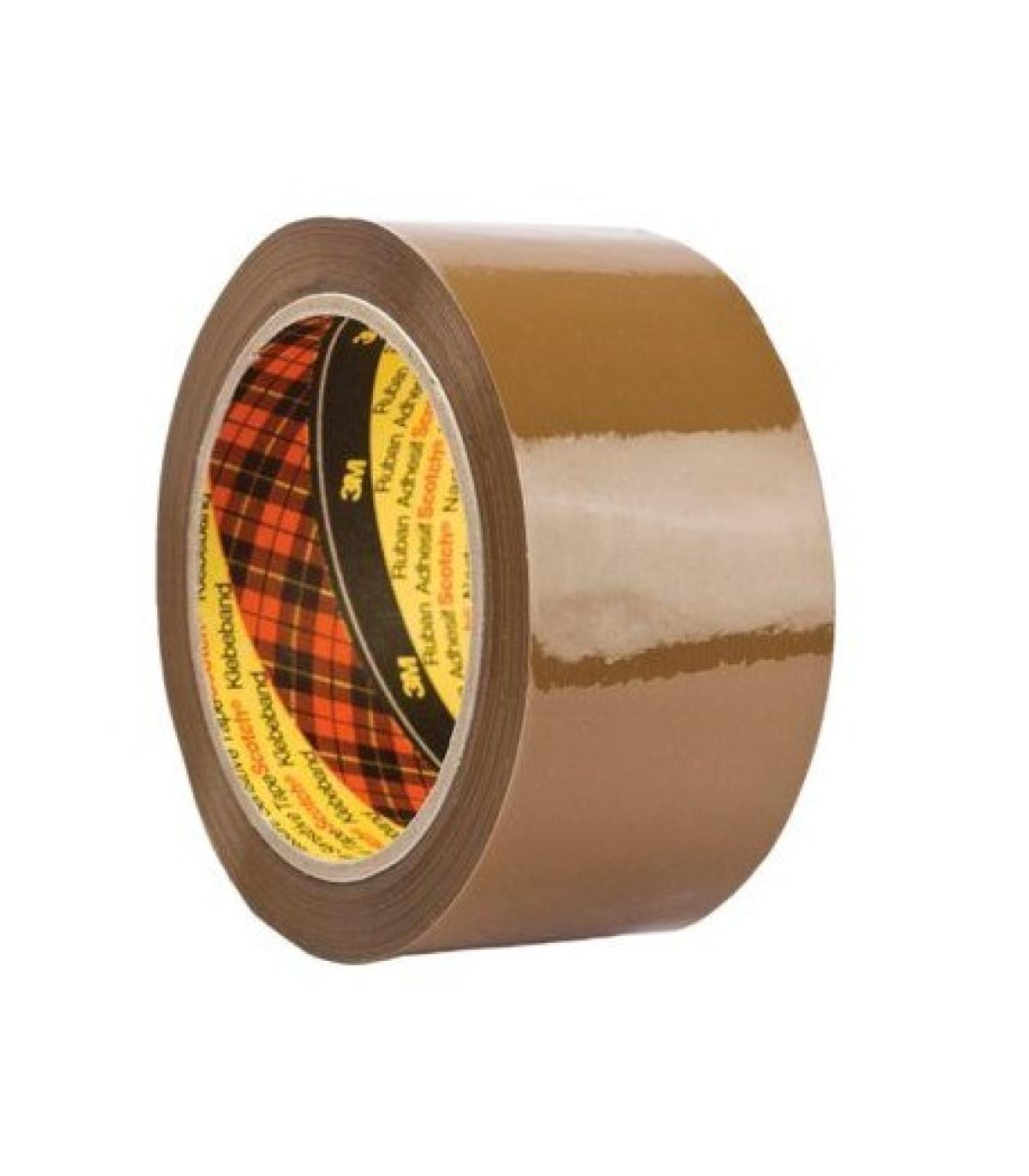 Scotch 309 Precinto de Embalaje 50mm x 66m - Bajo Ruido - Color Marron Pack de 6
