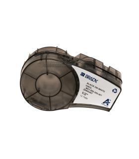 Brady M21-500-595-WT Cinta de Etiquetas Original Vinilo - Texto Negro sobre Fondo Blanco - Ancho 12,70mm x 6,40m