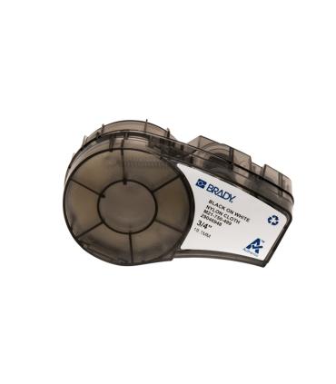 Brady M21-750-499 Cinta de Etiquetas Original de Nylon - Texto Negro sobre Fondo Blanco - Ancho 19,05mm x 4,88m