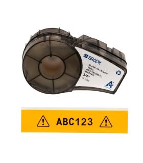 Brady M21-750-595-YL Cinta de Etiquetas Original Vinilo - Texto Negro sobre Fondo Amarillo - Ancho 19,05mm x 6,40m
