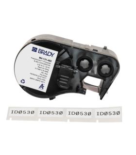 Brady M4-131-492 Cinta de Etiquetas Original Poliester Ultrafinas para Laboratorio - Texto Negro sobre Fondo Blanco - Ancho 25,4