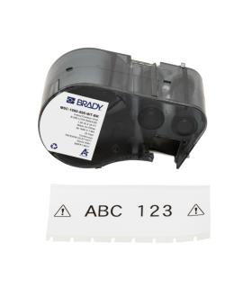 Brady M5C-1500-595-WT-BK Cinta de Etiquetas Original Vinilo - Texto Negro sobre Fondo Blanco - Ancho 38,10mm x 7,62m
