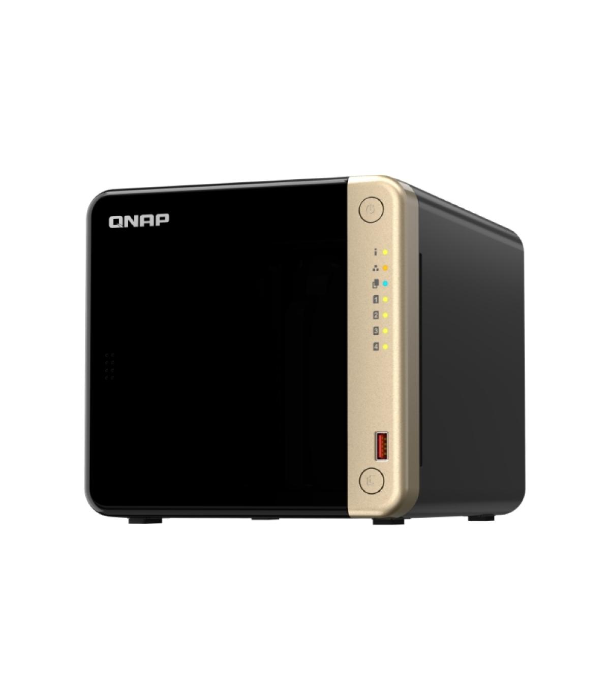 QNAP TS-464-8G NAS Torre Procesador Intel Celeron N5095 - Memoria 8GB - 4 Bahias 2.5", 3.5", M.2 - USB, HDMI, Ventilador 120mm