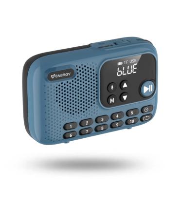 Energy Sistem TunerGo Radio Portatil FM - Bluetooth, USB, MicroSD, Jack3.5 - 5W - Bateria Hasta 10 Horas de Autonomia - Color Az