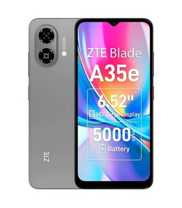 ZTE Blade A35e Smartphone Pantalla 6,52" - 2+2GB RAM - 32 GB - 90 Hz - Bateria 5000 mAh - Color Gris