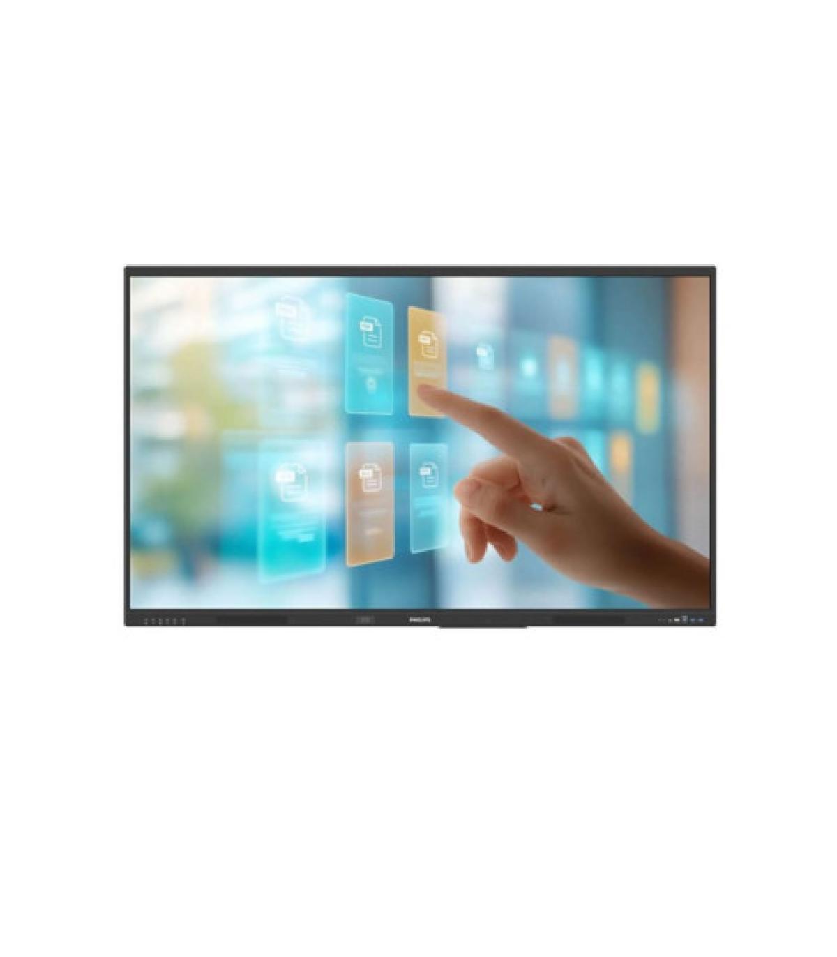 (NEW) PHILIPS EDUCATION 65" E-LINE, UHD, ANDROID 14, IR 40 TOUCH, USB-C, NFC, HDMI OUT, WIRESS SCREEN SHARING, WAVE (65BDL4252E/