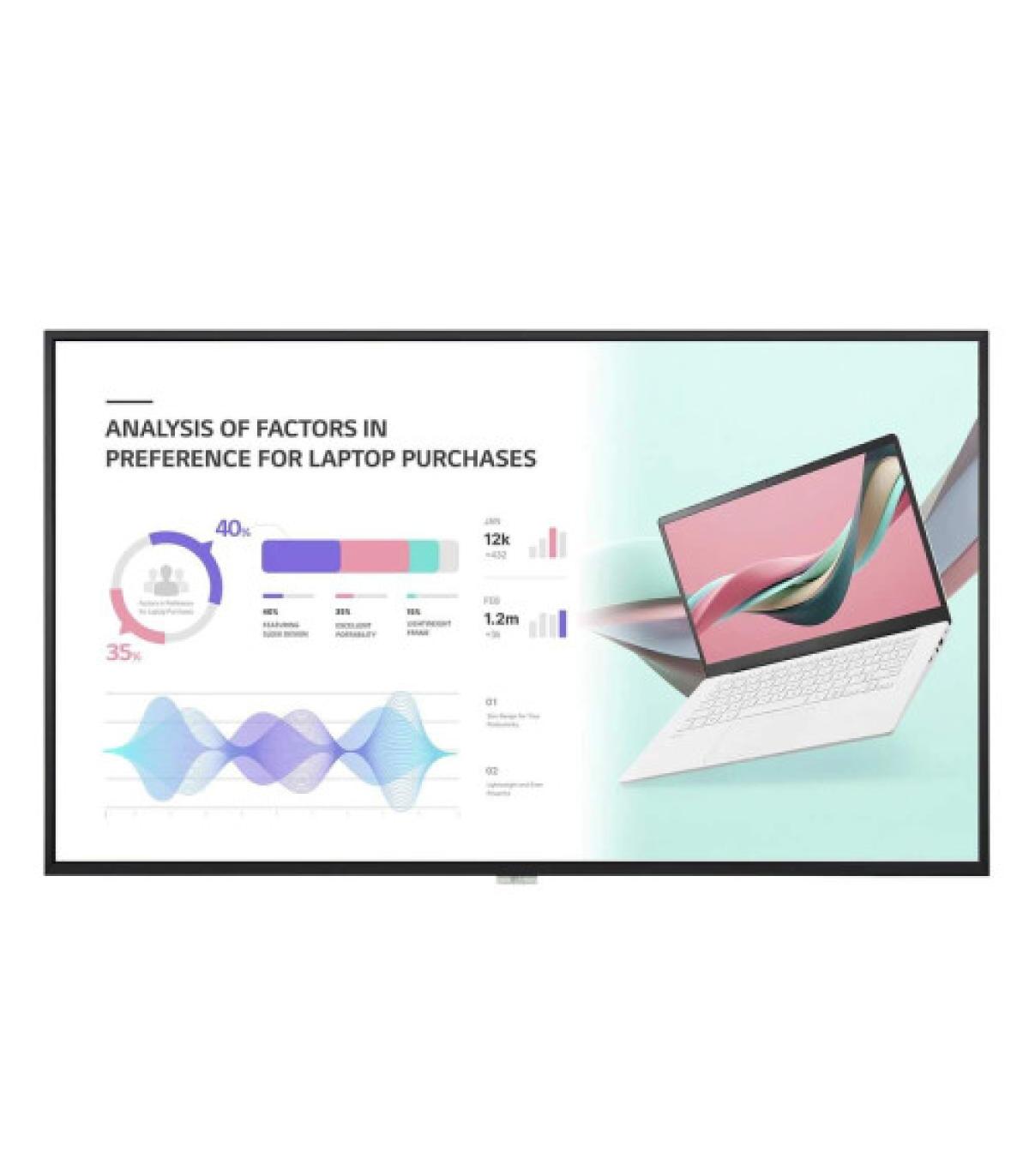 LG (65UH5Q-E.AEU) - 65" 3840 x 2160 (UHD)-500 NIT-PORTRAIT / LANDSCAPE-OPERACION 24/7-WEBOS SMART PLATFORM (SOC)-EVEN BEZEL 11.4