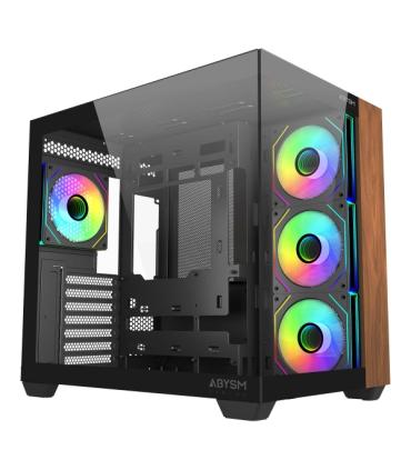 Abysm Danube Sava Nature 285B ARGB Caja Torre ATX, ITX, Micro ATX - Lateral y Frontal Cristal Templado - 3.5" y 2.5" - USB-A, US