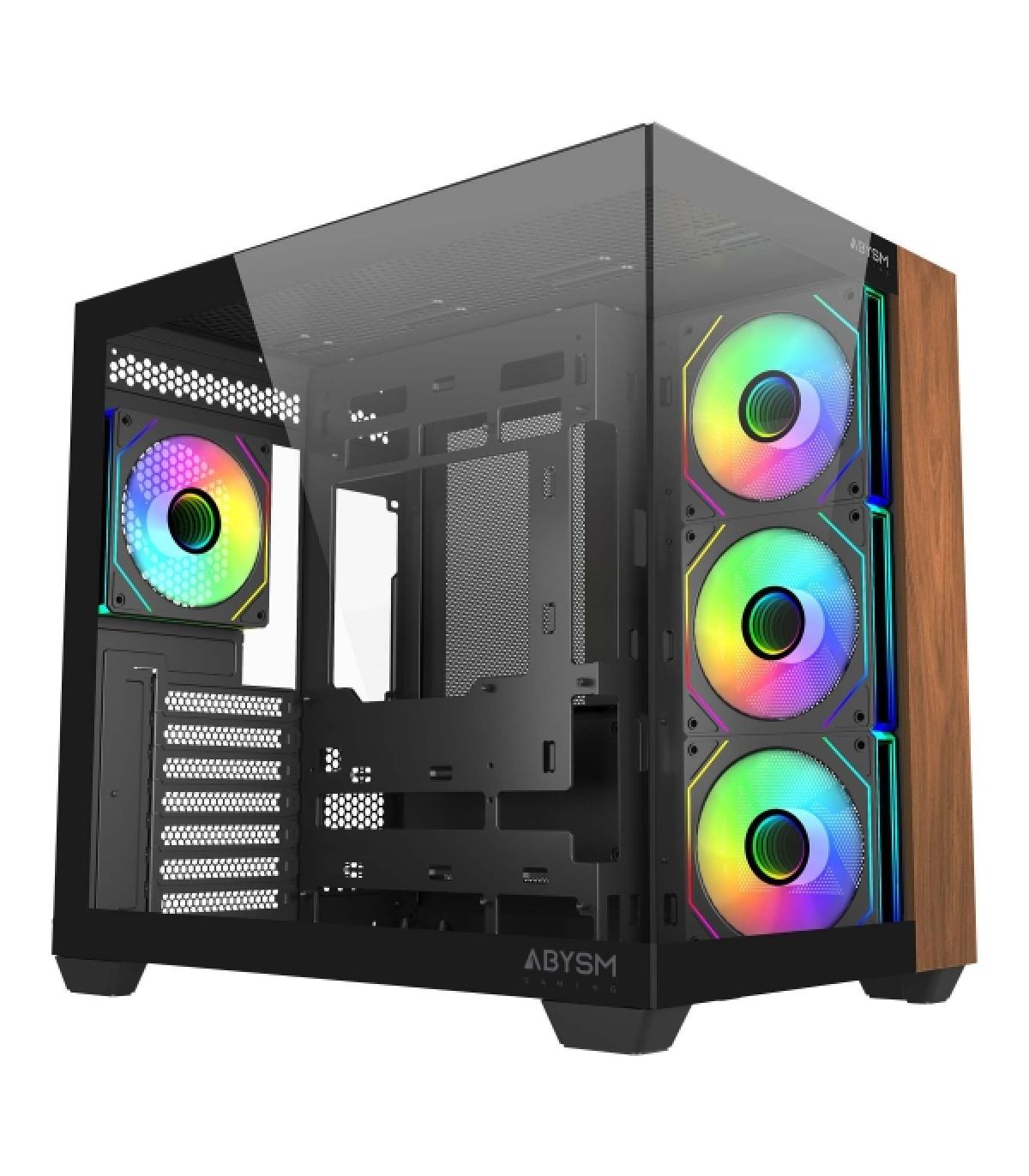 Abysm Danube Sava Nature 285B ARGB Caja Torre ATX, ITX, Micro ATX - Lateral y Frontal Cristal Templado - 3.5" y 2.5" - USB-A, US