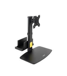 Tooq Soporte de Mesa para Monitor de 17"-27" - Regulable en Altura. Giratorio e Inclinable - Gestion de Cables - Peso Max 6kg ..