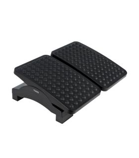 Tooq Reposapies - Ajustable en Altura e Inclinacion - Dos Plataformas Independientes - Color Negro