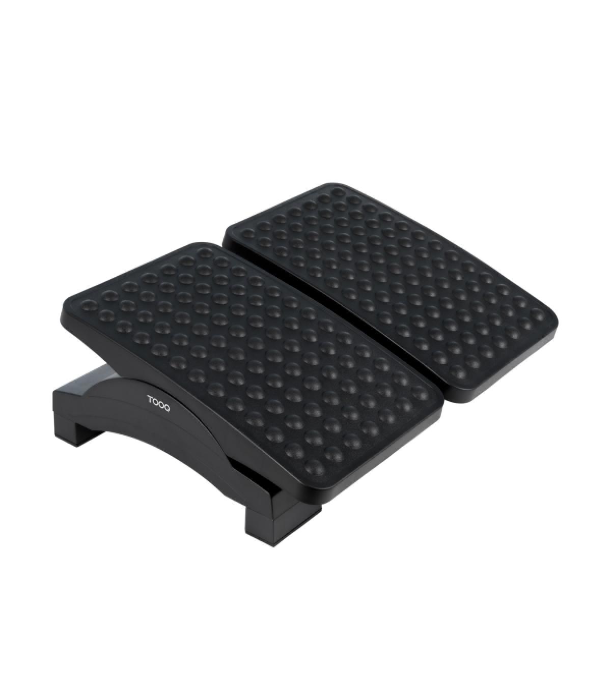 Tooq Reposapies - Ajustable en Altura e Inclinacion - Dos Plataformas Independientes - Color Negro