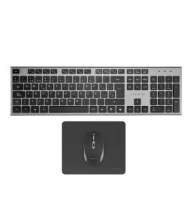 Tacens Zenith Combo Pack Inalabrico de Teclado Completo + Raton y Alfombrilla - Disposicion QWERTY ES - Teclas Silenciosas de Pe