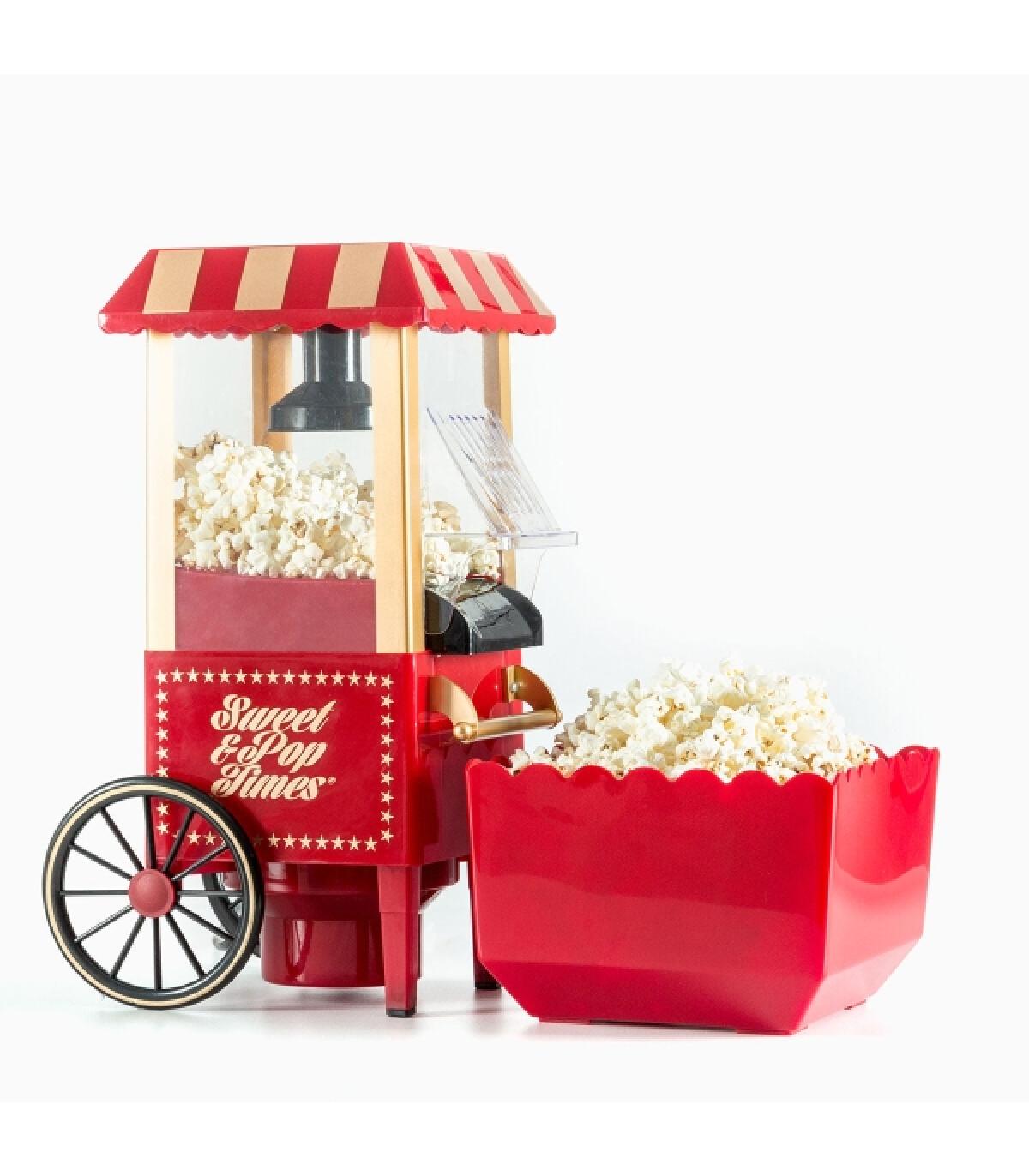 Innovagoods Sweet & Pop Times Palomitera de Aire Caliente - Potencia 1200W - Estilo Vintage - Cocina sin Aceite - Incluye Medido