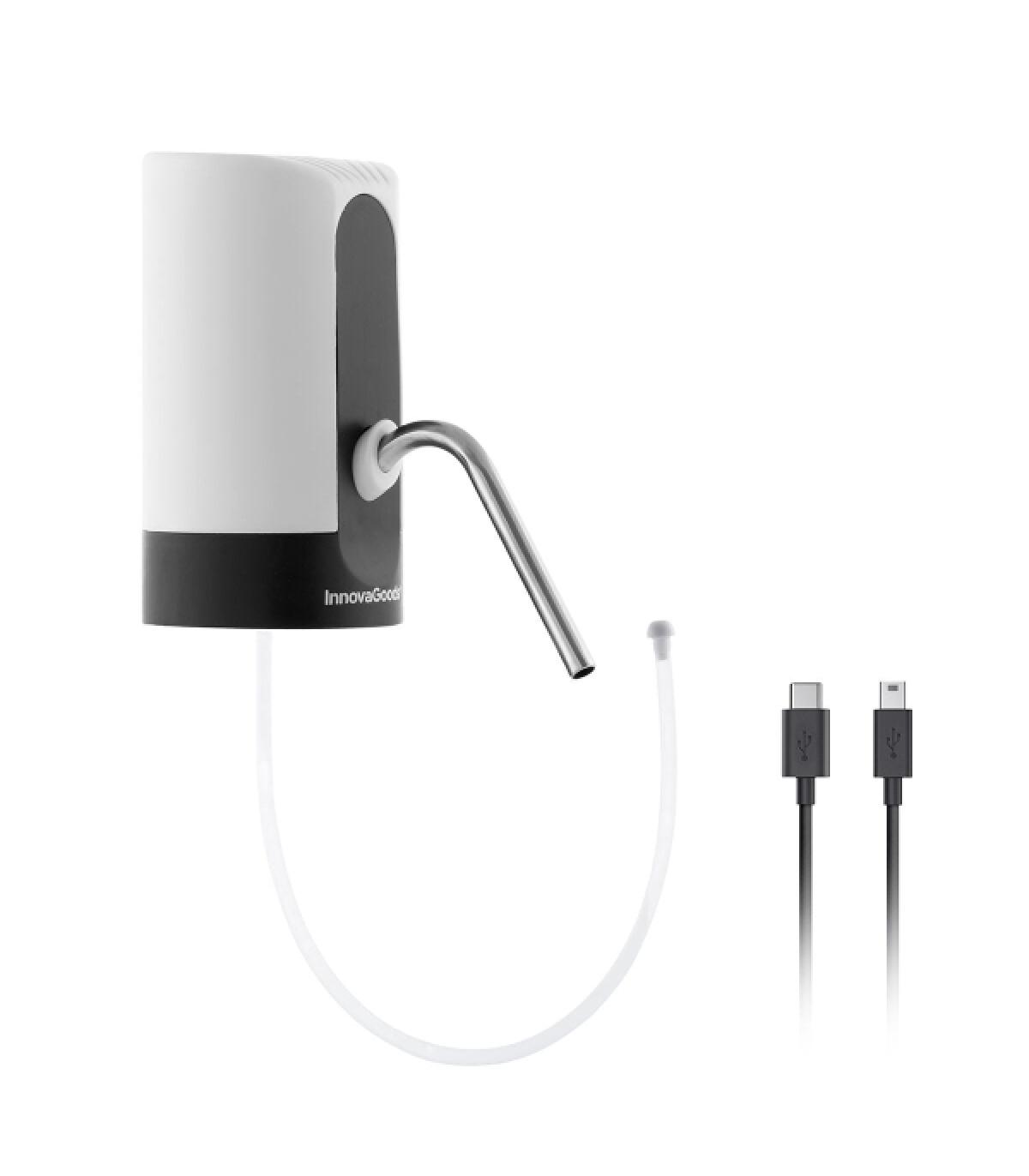 Innovagoods Dispensador de Agua Automatico - Libre de BPA - Recargable USB - Compatible con Garrafas - Incluye Adaptador - Bater