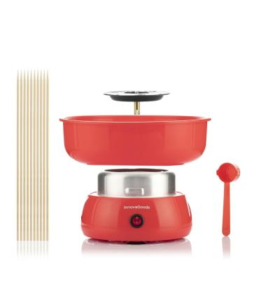 Innovagoods Cantty Maquina de Algodon de Azucar - Potencia 450W - Facil de Limpiar - Incluye Palos y Cuchara - Ideal para Fiesta
