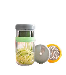 Innovagoods Vigizer Cortador de Verduras en Espiral y Rallador - 3 Tipos de Corte - Libre de BPA - Compacto y Desmontable - Incl
