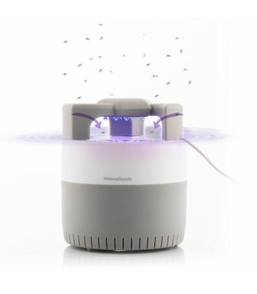Innovagoods KL Silen Lampara USB Antimosquitos por Succion - Luz LED UV - Silenciosa - Alcance hasta 50m2 - Facil Limpieza - 12x