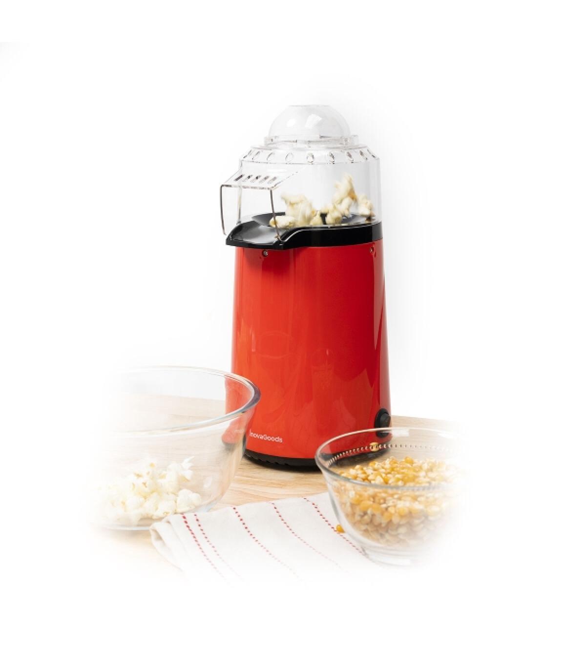 Innovagoods Popmar Palomitera de Aire Caliente - Potencia 1200W - Cocina sin Aceite - Tapa Medidora - Seguridad Termica - Color.