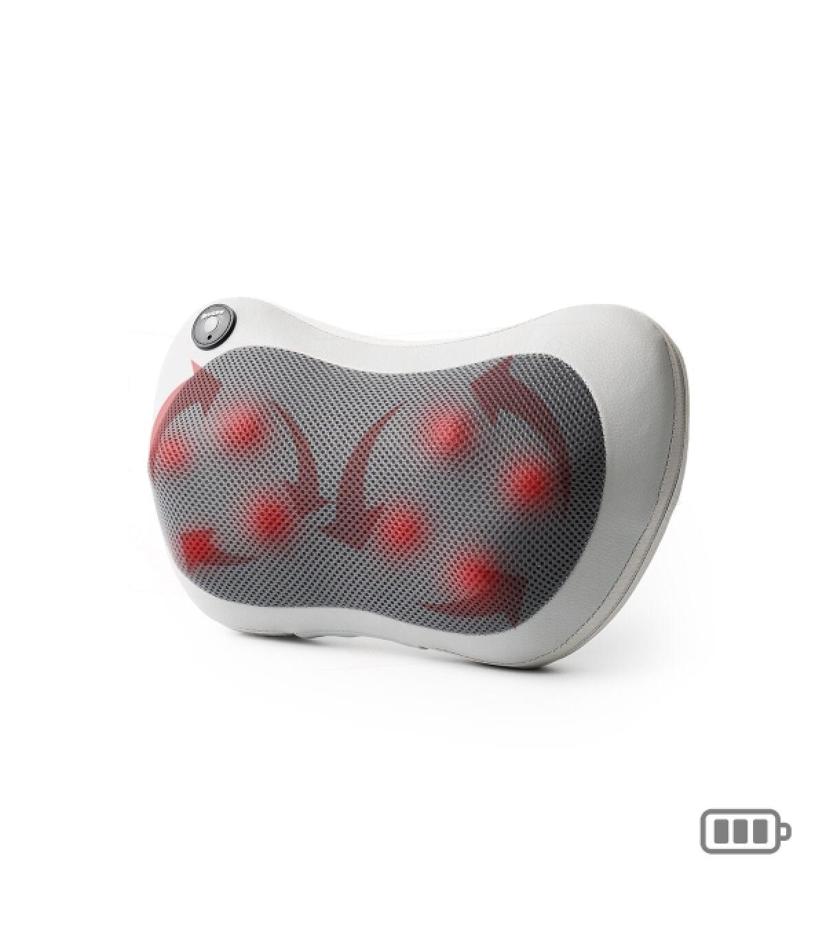 Innovagoods Kompatsu Masajeador Shiatsu Recargable - Calor Infrarrojo - Cabezales Rotativos Bidireccionales - Ergonomico - Autoa