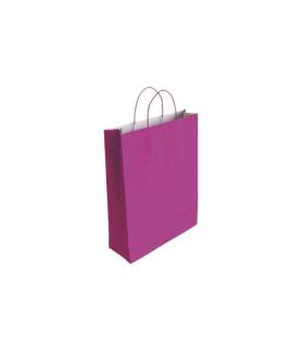 Bismark Bolsa de Papel Celulosa - Medidas 32x10x24cm - Color Fucsia Pack de 25
