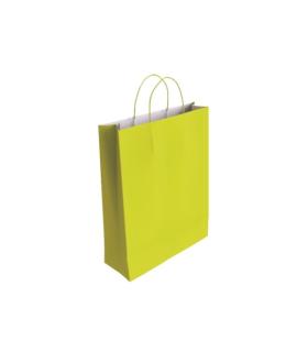 Bismark Bolsa de Papel Celulosa - Medidas 37x12x27cm - Color Pistacho Pack de 25