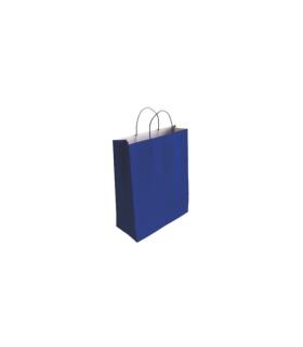 Bismark Bolsa de Papel Celulosa - Medidas 24x8x18cm - Color Azul Pack de 25
