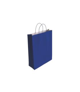 Bismark Bolsa de Papel Celulosa - Medidas 32x10x24cm - Color Azul Pack de 25