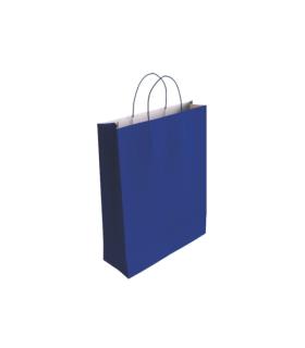 Bismark Bolsa de Papel Celulosa - Medidas 37x12x27cm - Color Azul Pack de 25