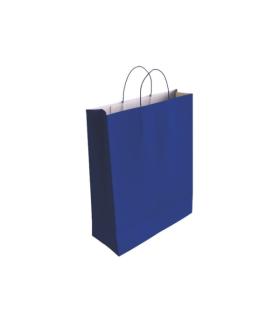 Bismark Bolsa de Papel Celulosa - Medidas 40x14x32cm - Color Azul Pack de 25