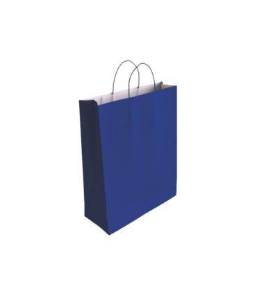 Bismark Bolsa de Papel Celulosa - Medidas 40x14x32cm - Color Azul Pack de 25