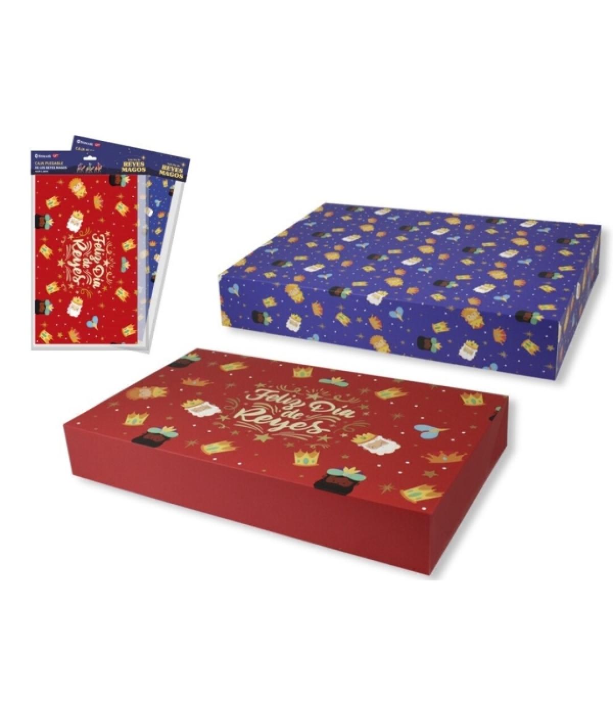 Bismark Caja Plegable Reyes Magos - Medidas 28.5x49x3cm - 2 Diseños Diferentes Aleatorios