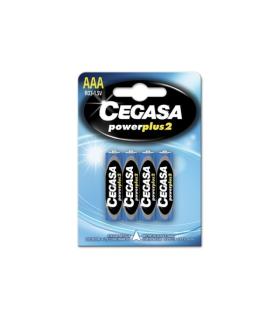 Cegasa Power Plus 2 Pack de 4 Pilas R06 AAA - Pilas Salinas para Aparatos de Bajo Consumo
