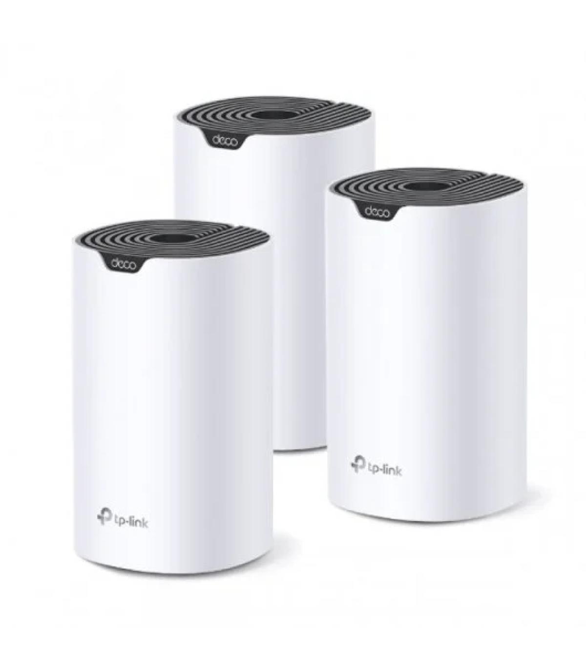 TP-Link Deco S7 Sistema WiFi Mesh Inteligente Doble Banda AC1900 - 3 Unidades Deco - 3 Puertos Ethernet LAN (RJ-45) - Tecnologia