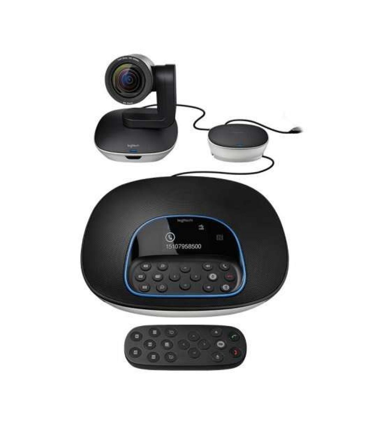 Logitech Group Sistema de Videoconferencias Webcam HD 1080p - USB 2.0 - Zoom 10x - Microfonos Integrados - Enfoque Automatico ..