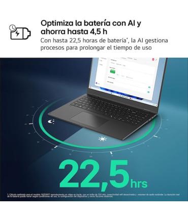 PORTATIL LG GRAM, 16", 16ZD90T, INTEL CORE ULTRA 7, 40,6 CM, 2560 X 1600 PIXELES, 16 GB, 1 TB, FREEDOS