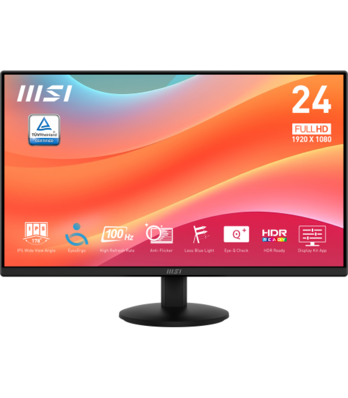 MSI Pro MP242L pantalla para PC 60,5 cm (23.8") 1920 x 1080 Pixeles Full HD LCD Negro