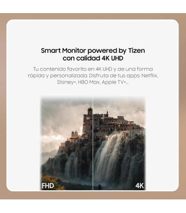MONITOR SAMSUNG, 43 PULGADAS, M70F, 109,2 CM, 3840 X 2160 PIXELES, 4K ULTRA HD, LCD, 4 MS, NEGRO