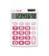 Milan Nata Calculadora de Sobremesa 8 Digitos - Teclas Grandes - Apagado Automatico - Color Blanco y Rosa
