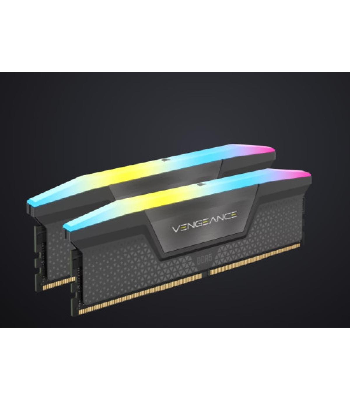 MEMORIA CORSAIR DDR5 32GB 2X16GB PC6000 VENGEANCE RGB CMG32GX5M2E6000Z36