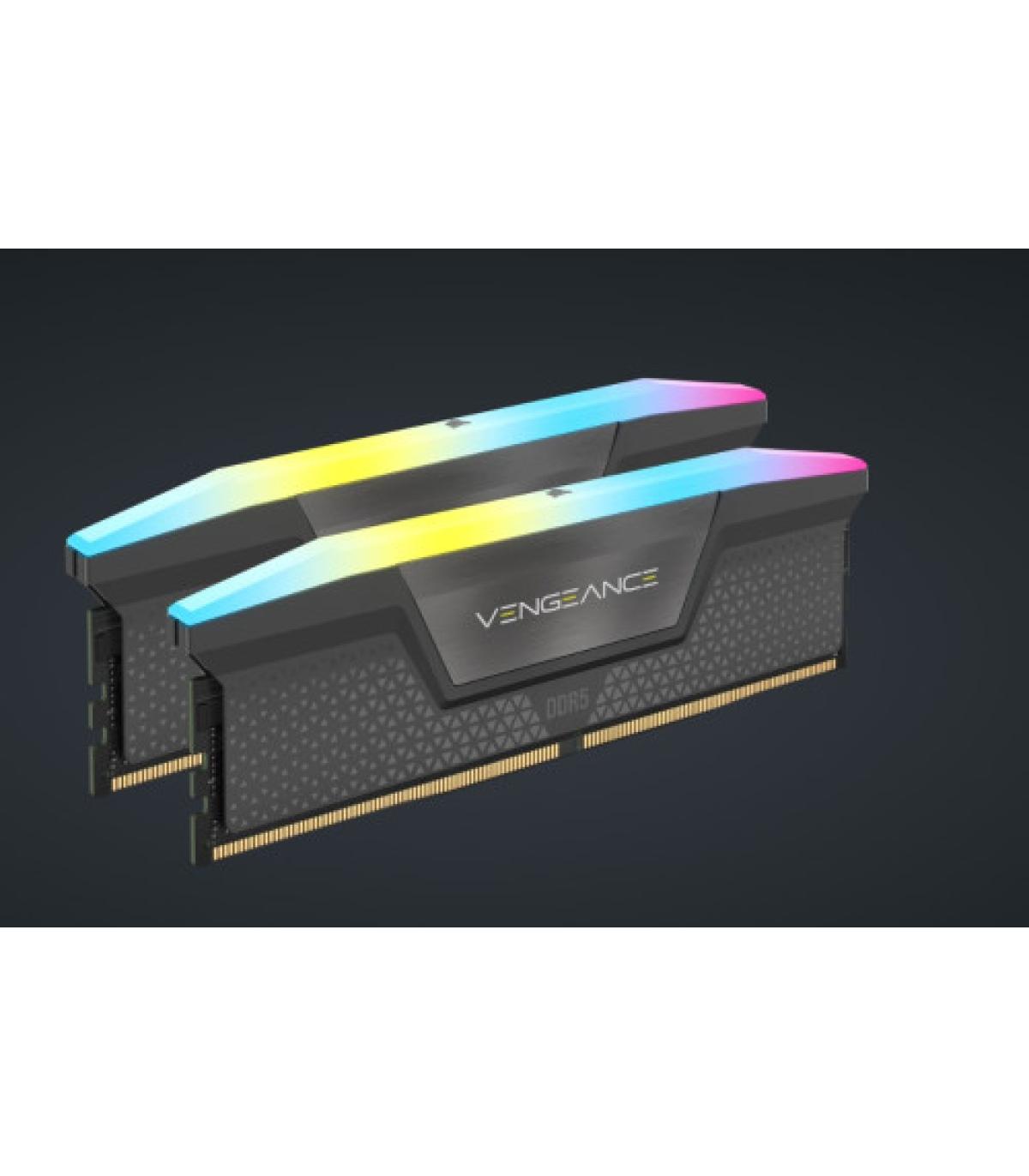 MEMORIA CORSAIR DDR5 64GB 2X32GB PC6000 VENGEANCE RGB CMG64GX5M2D6000Z40
