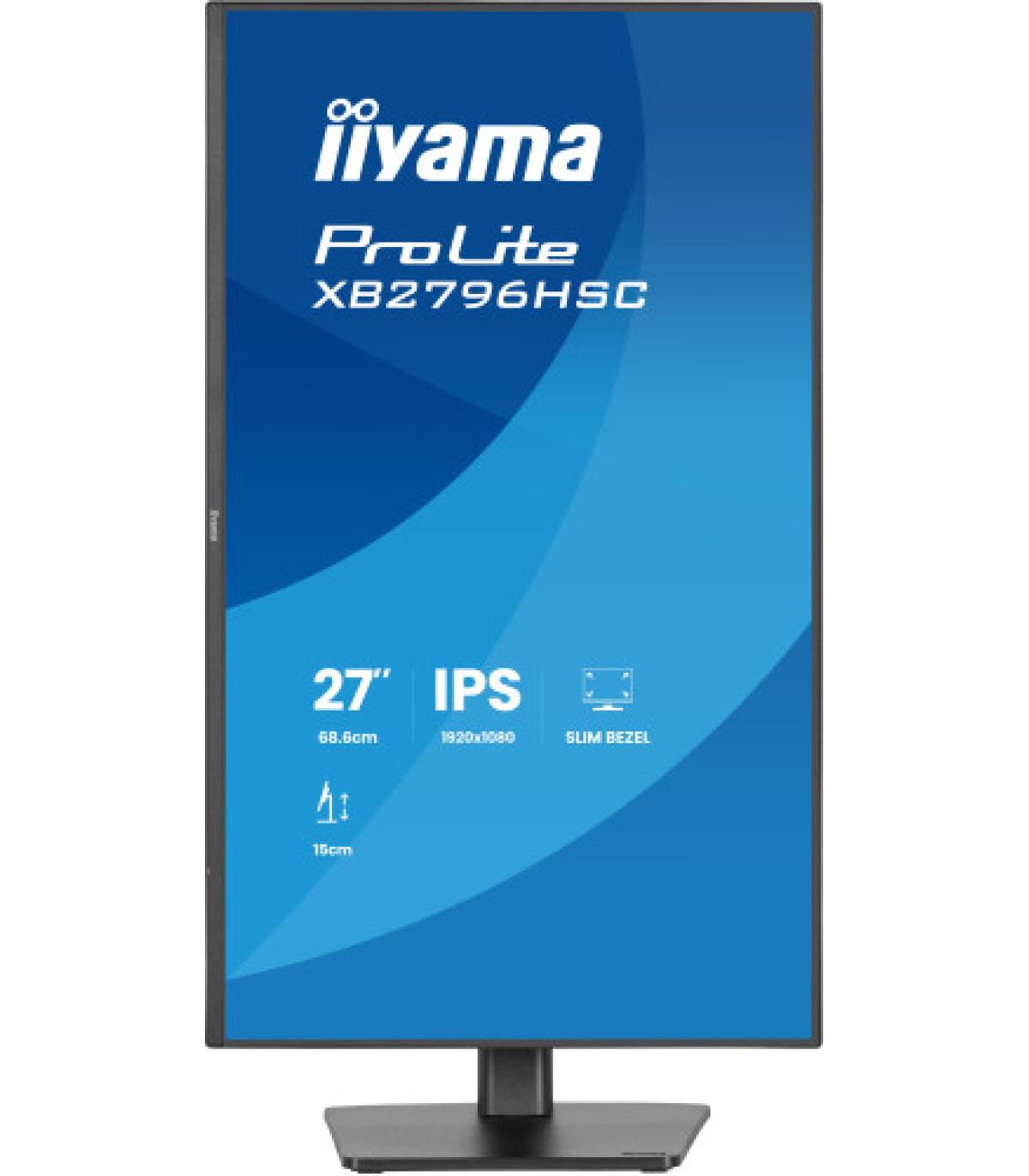 MONITOR IIYAMA PANTALLA PARA PC 68,6 CM (27") 1920 X 1080 PIXELES FULL HD LED PANEL IPS USB-C HDMI DISPLAYPORT BASE ERGONÓMICA