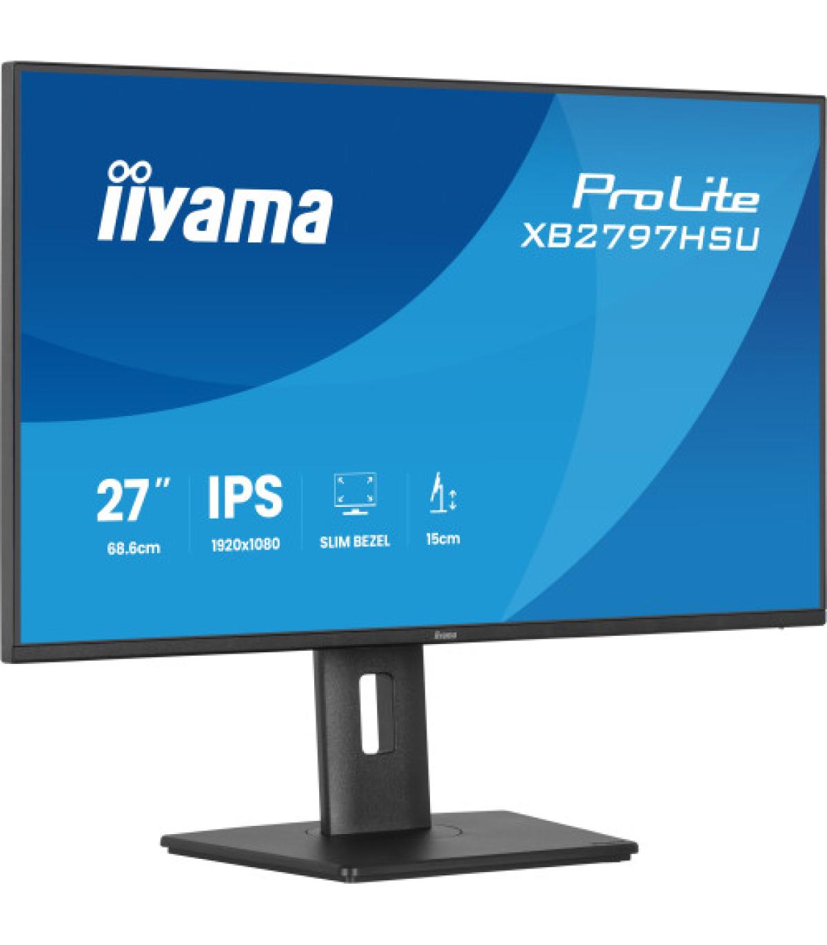 MONITOR IIYAMA PANTALLA PARA PC 68,6 CM (27") 1920 X 1080 PIXELES FULL HD LED PANEL IPS AJUSTABLE EN ALTURA HDMI DISPLAYPORT USB