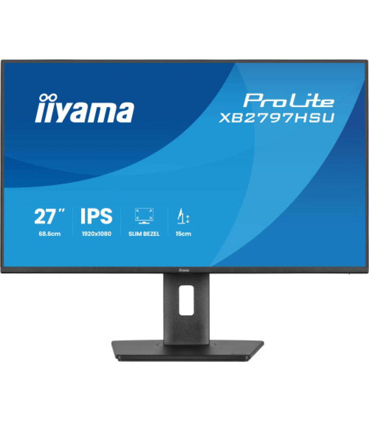 MONITOR IIYAMA PANTALLA PARA PC 68,6 CM (27") 1920 X 1080 PIXELES FULL HD LED PANEL IPS AJUSTABLE EN ALTURA HDMI DISPLAYPORT USB