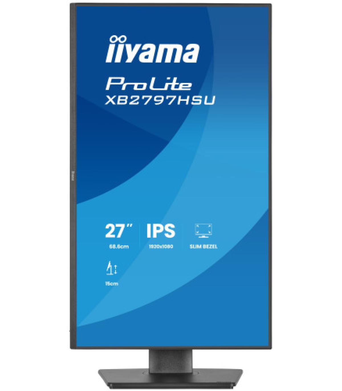 MONITOR IIYAMA PANTALLA PARA PC 68,6 CM (27") 1920 X 1080 PIXELES FULL HD LED PANEL IPS AJUSTABLE EN ALTURA HDMI DISPLAYPORT USB