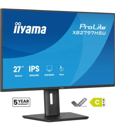 MONITOR IIYAMA PANTALLA PARA PC 68,6 CM (27") 1920 X 1080 PIXELES FULL HD LED PANEL IPS AJUSTABLE EN ALTURA HDMI DISPLAYPORT USB