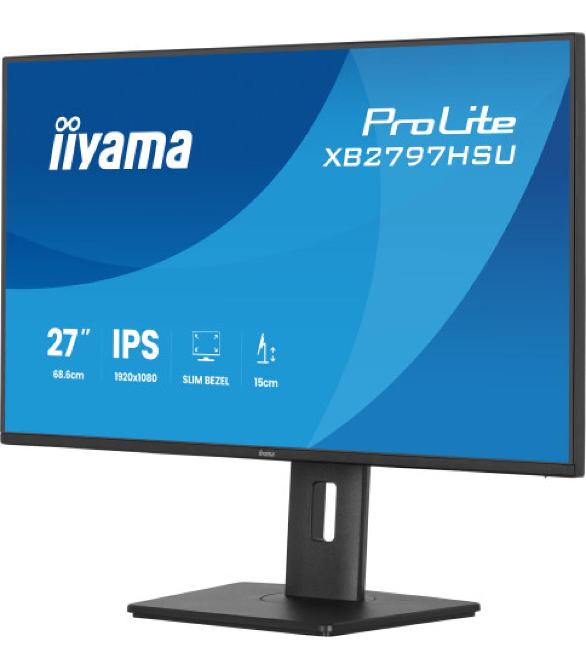 MONITOR IIYAMA PANTALLA PARA PC 68,6 CM (27") 1920 X 1080 PIXELES FULL HD LED PANEL IPS AJUSTABLE EN ALTURA HDMI DISPLAYPORT USB