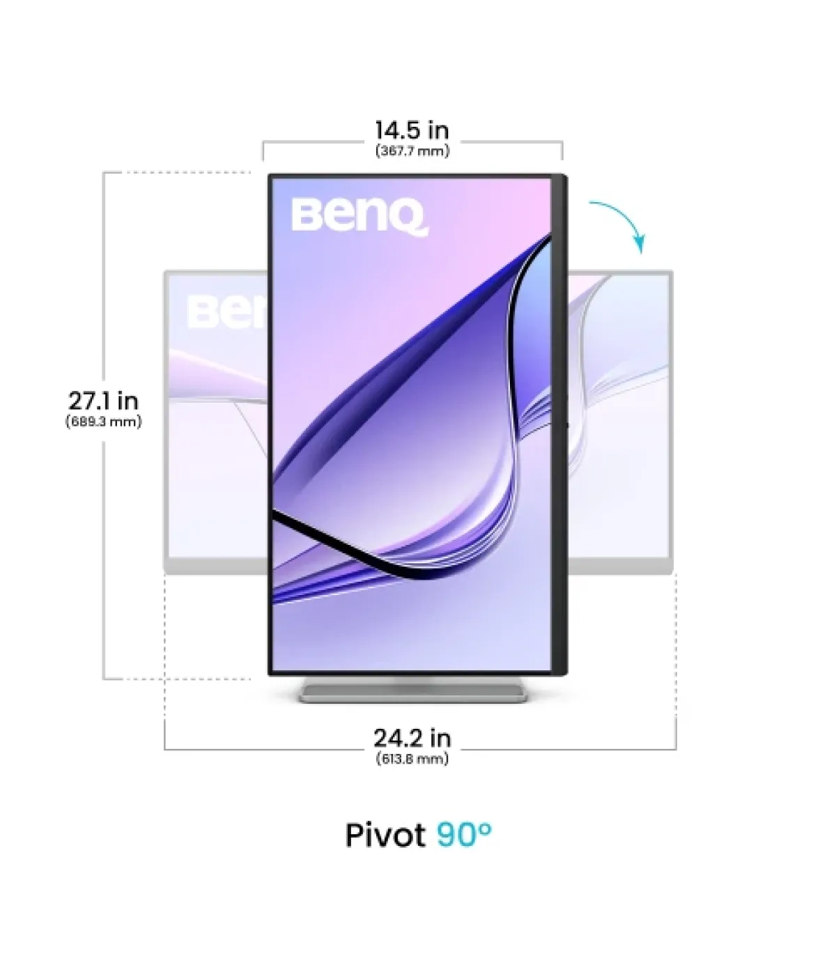 MONITOR BENQ MA270UP (9H.LP8LB.QBE) 27” 3840x2160 FHD 60HZ IPS EYE-CARE, USB-C