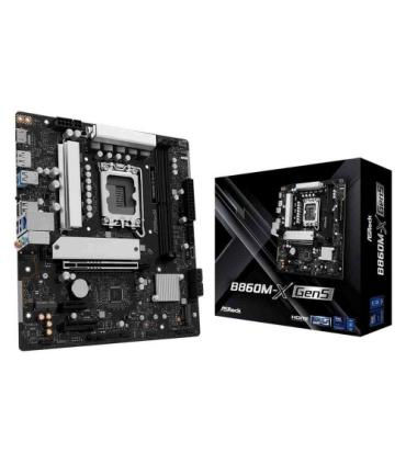 PLACA ASROCK B860M-X GEN5,INTEL,1851,B860,2DDR5,128GB,1HDMI+1DP,4SATA3+2M.2,2.5GBELAN,7USB3.2,MATX